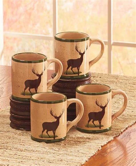 Check spelling or type a new query. Set of 4 Country Rustic Lodge Woodland DEER Dinnerware 10 ...