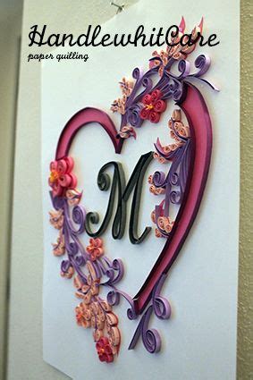 Also you will receive two pdf files with recommendations for making letters and with my recommendation about tools, paper, glue. quilling lettering - letter m - flower | Quilling letters, Quilling techniques, Paper quilling