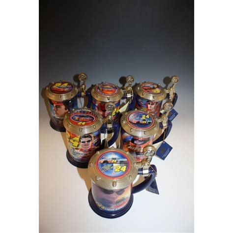 He started in the rear because the field was inverted. 6 JEFF GORDON FRANKLIN MINT NASCAR STEINS LIDDED FULL SET ...