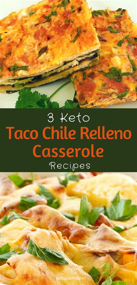 Beat the eggs, cream and salt until blended, then pour over the peppers. 3 Keto Low Carb Taco Chile Relleno Casserole Recipes For A ...