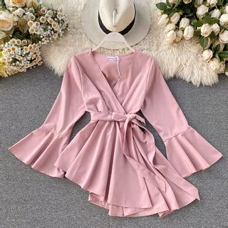 Semak keseluruhan baju dan trim benang yang berlebihan. korean style women ladies chiffon shirt blouse baju baju ...