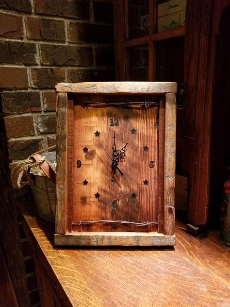 The birth of new growth wood is marked by a decline in the availability of old growth lumber. Rustic Wood Clock Barb Wire Old Growth Fir Reclaimed ...