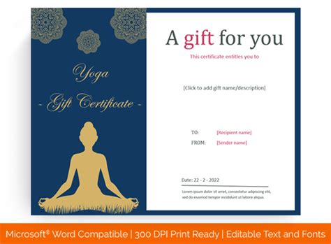 Some of the best yoga teachers in chicago banded together to open yoga 2.0, a posh studio in river north that uses infrared heat to fuel its classes. Pin on Yoga Gift Certificate Templates (Word | PDF)