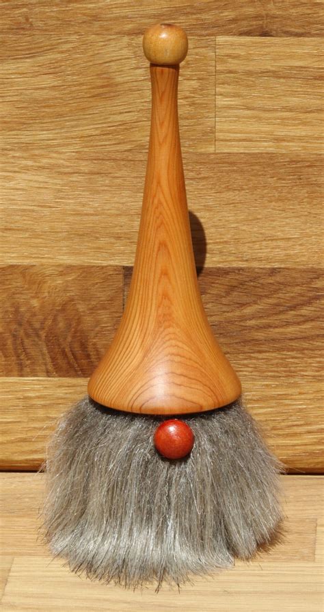 Wood-turned Nordic Gnome Tomte. | Etsy