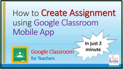 10 step guide how to make an app in 2021. How to Create Assignment using Google Classroom Mobile App ...