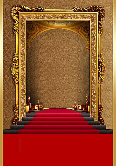 Atmospheric Luxurious Red Carpet Background Shading Metal ...