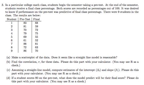 Triangles (perimeter, area, pythagorean answers to geometry pglaecomemeteryntpltaecesmt esnatmtpelstesqamuepsletiiotenmss. Solved: In A Particular College Math Class, Students Begin... | Chegg.com