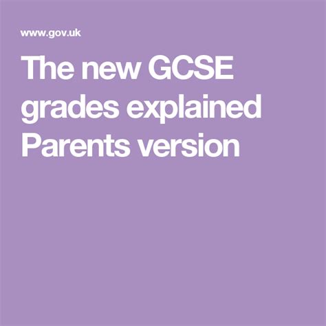 This was carried out to make the uk. The new GCSE grades explained Parents version | Gcse ...