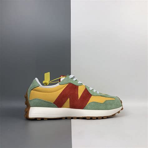 New balance 327 green grey orange white gum men women unisex casual ms327sfa dtop rated seller. size? x New Balance 327 Yellow Green Orange For Sale - The ...