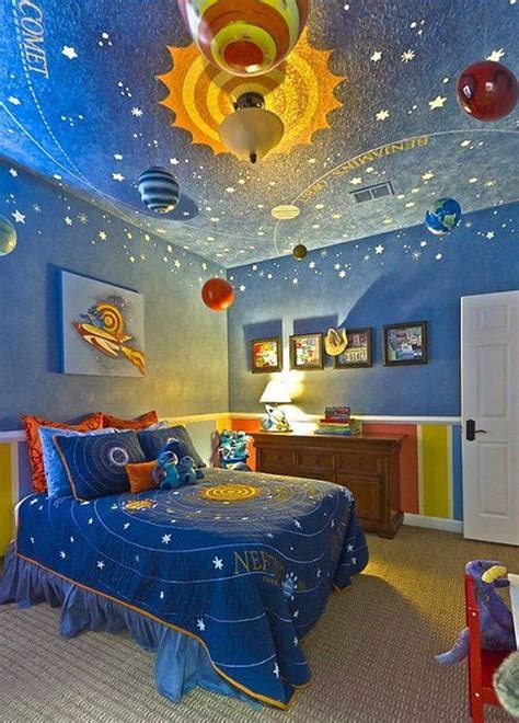 There's still room for doing something new and different! 15 Fun Space Themed Bedrooms for Boys - Rilane