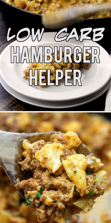 The only thing better than one super easy dinner is being able to make *four* of them at once. The BEST Healthy Hamburger Helper (Low Carb & Kid Friendly ...