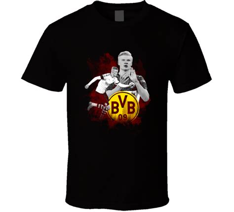 Bei seinem torjubel zum 1:0 hat sich der norgweger vorlagengeber. Erlis Haaland Dortmund Soccer Futbol Fire T Shirt in 2020 ...