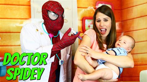 When i go to the doctor, i tell the (a) _ my name and take a seat in the (b)_. Baby Doctor Check Up with Sandra & Dr Spidey McStuffins ...