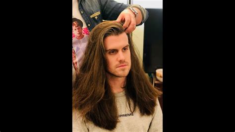 If you feel like wearing your hair. Long hair trim for men - YouTube