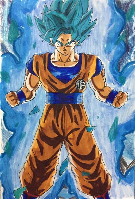 Super Saiyan Blue Goku fanart : DBZDokkanBattle
