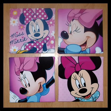 Great theme for shared bedrooms. minnie mouse wall art canvas | Minnie mouse room decor ...