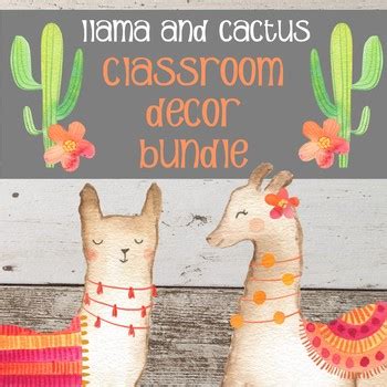 Perfect for teachers who want to decorate classroom walls, bulletin boards, doors, and desks with llama. Llama and Cactus Classroom Decor by Molly's Media Center ...