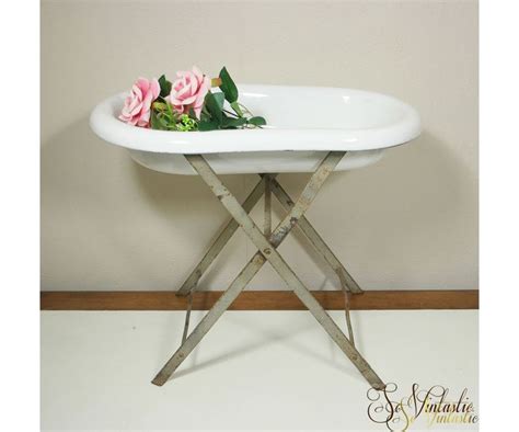 Primo's eurobath is the only baby bath tub you will ever need! Antique Enamel Baby Bathtub on stand, Large doll bath ...