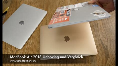 Aktuell ist das macbook air mit seiner veralteten technik der günstigste portable mac. MacBook Air 2018 Unboxing und Vergleich - YouTube