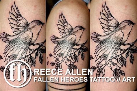She got her new tattoo caw caw. "I had a blast with this little bird! Thank you!" - Reece 😄 | Little bird, Flower tattoo, Tattoos