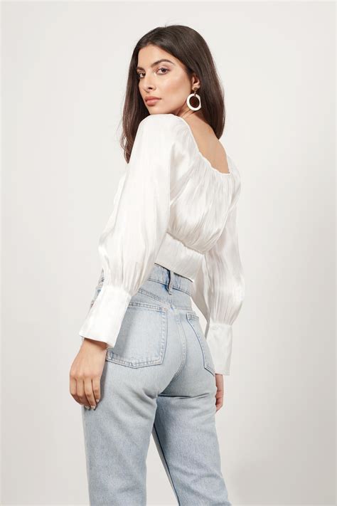 Bad nightmares but mommys satin helps. Tobi Shirts + Blouses | Womens Cassidy White Satin Blouse White ⋆ TheiPodTeacher