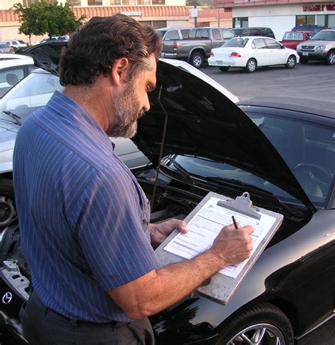 Salvage car interior inspection